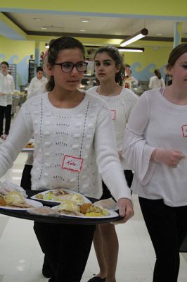 ORRJH Thanksgiving

The students of Old Rochester Regional Junior High on November 24 hosted their annual Thanksgiving banquet for the senior citizens of Tri-Town – a tradition made possible by the volunteer staff and students who spend hours decorating, cooking, serving, and cleaning up after so seniors can get a taste of the school community’s gratitude for their support. Photos by Jean Perry

