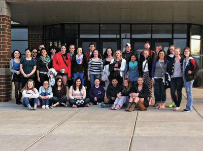 ORR’s AFS Club
Members of ORR’s AFS club traveled to Arcola, Illinois for a short-term exchange last week. Pictured here are ORR students and their host students outside the Arcola High School. Photo by Rhonda Reints.
