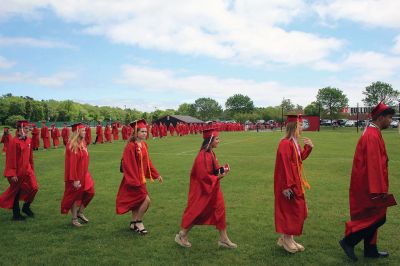 Class of 2022
Old Rochester Regional High School graduates toss their caps high into the air at the conclusion of Saturday's graduation exercises on the Mattapoisett campus. A beautiful Saturday afternoon greeted families, friends and supporters of the Class of 2022, which was led in the procession by Valedictorian Amaya McLeod, Class President Mackenzie Marie Wilson, Class Vice President John Joseph Kassabian and Class Treasurer Eddie Gonet. Photo by Mick Colageo
