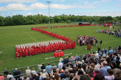 Class of 2022
Old Rochester Regional High School graduates toss their caps high into the air at the conclusion of Saturday's graduation exercises on the Mattapoisett campus. A beautiful Saturday afternoon greeted families, friends and supporters of the Class of 2022, which was led in the procession by Valedictorian Amaya McLeod, Class President Mackenzie Marie Wilson, Class Vice President John Joseph Kassabian and Class Treasurer Eddie Gonet. Photo by Mick Colageo
