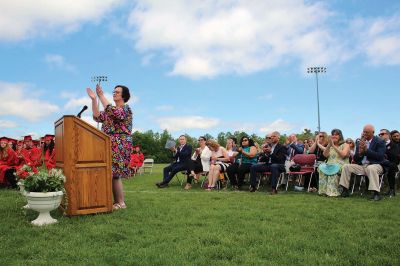 Class of 2022
Old Rochester Regional High School graduates toss their caps high into the air at the conclusion of Saturday's graduation exercises on the Mattapoisett campus. A beautiful Saturday afternoon greeted families, friends and supporters of the Class of 2022, which was led in the procession by Valedictorian Amaya McLeod, Class President Mackenzie Marie Wilson, Class Vice President John Joseph Kassabian and Class Treasurer Eddie Gonet. Photo by Mick Colageo
