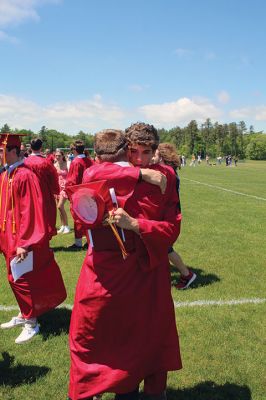 Class of 2022
Old Rochester Regional High School graduates toss their caps high into the air at the conclusion of Saturday's graduation exercises on the Mattapoisett campus. A beautiful Saturday afternoon greeted families, friends and supporters of the Class of 2022, which was led in the procession by Valedictorian Amaya McLeod, Class President Mackenzie Marie Wilson, Class Vice President John Joseph Kassabian and Class Treasurer Eddie Gonet. Photo by Mick Colageo
