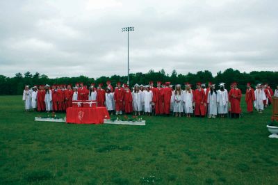 ORR Grads
Old Rochester Regional High School held commencement ceremonies for the Class of 2009 on Saturday, June 6 at David S. Hagen Memorial Field on the ORR campus. An overflow crowd of family, friends and faculty was on hand to look on as over 150  graduates received their diplomas. Photo by Robert Chiarito.
