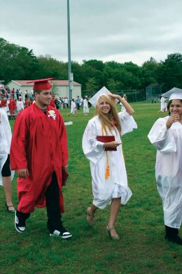 ORR Grads
Old Rochester Regional High School held commencement ceremonies for the Class of 2009 on Saturday, June 6 at David S. Hagen Memorial Field on the ORR campus. An overflow crowd of family, friends and faculty was on hand to look on as over 150  graduates received their diplomas. Photo by Robert Chiarito.
