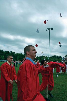 ORR Grads
Old Rochester Regional High School held commencement ceremonies for the Class of 2009 on Saturday, June 6 at David S. Hagen Memorial Field on the ORR campus. An overflow crowd of family, friends and faculty was on hand to look on as over 150  graduates received their diplomas. Photo by Robert Chiarito.
