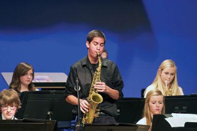 ORR Holiday Concert
ORR senior Mike Bliss played solo on a couple tunes with the ORR jazz band during the school's holiday concert on Thursday, December 13.  Photo by Eric Tripoli.
