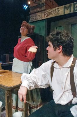 Sweeney Todd
Starring in the ORR High School Drama Club production “Sweeney Todd,” Emily Faulkner plays Mrs. Lovett with Kyle Costa as Sweeney Todd. The play opens on Thursday, April 9 at 7:30 pm with further showings April 10-11 at 7:30 pm and April 12 at 2:00 pm. Photo by Felix Perez
