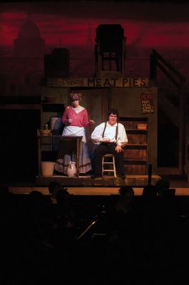 Sweeney Todd
Starring in the ORR High School Drama Club production “Sweeney Todd,” Emily Faulkner plays Mrs. Lovett with Kyle Costa as Sweeney Todd. The play opens on Thursday, April 9 at 7:30 pm with further showings April 10-11 at 7:30 pm and April 12 at 2:00 pm. Photo by Felix Perez
