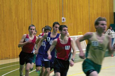 ORR Track
Old Rochester Regional High School indoor track and field team took first in most of the events of the meet held at Greater New Bedford Regional Vocational Technical High School on Monday, December 31.  ORR was in competition against several area high schools including GNB and Fairhaven High School.  In the races, the ORR girls took first place in the 50 HH, 50 D, 600M, 300M, and 1M.  They were also first in the shot-put competition and high jump.  Photo by Eric Tripoli
