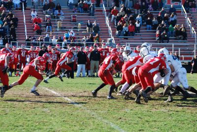 Thanksgiving Football
Nolan Bergeron takes the snap for ORR at the Thanksgiving Day game against Apponequet on November 24, 2011. ORR finished their final home game of the season on top 20 to 13. Photo by Paul Lopes
