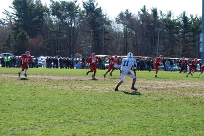 Thanksgiving Football
Hunter Cooney kicks to Apponequet at the Thanksgiving Day game November 24, 2011. ORR finished their final home game of the season on top 20 to 13. Photo by Paul Lopes
