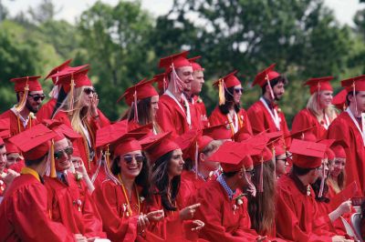 ORR Class of 2018
The future is so bright! Congratulations to the ORR graduation class of 2018! The unexpected sunshine shone down on the ORR commencement ceremony on Saturday, June 2, allowing the event to take place outside. Pictured here, Superintendent Dr. Doug White congratulates graduates as they file past clutching their diplomas. Photo by Jean Perry
