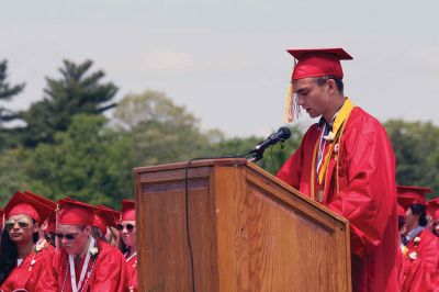 ORR Class of 2018
The future is so bright! Congratulations to the ORR graduation class of 2018! The unexpected sunshine shone down on the ORR commencement ceremony on Saturday, June 2, allowing the event to take place outside. Pictured here, Superintendent Dr. Doug White congratulates graduates as they file past clutching their diplomas. Photo by Jean Perry
