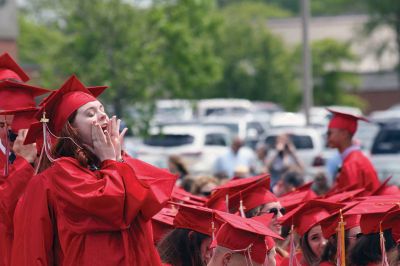 ORR Class of 2018
The future is so bright! Congratulations to the ORR graduation class of 2018! The unexpected sunshine shone down on the ORR commencement ceremony on Saturday, June 2, allowing the event to take place outside. Pictured here, Superintendent Dr. Doug White congratulates graduates as they file past clutching their diplomas. Photo by Jean Perry
