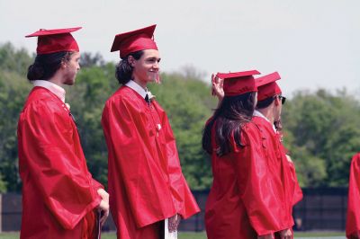 ORR Class of 2018
The future is so bright! Congratulations to the ORR graduation class of 2018! The unexpected sunshine shone down on the ORR commencement ceremony on Saturday, June 2, allowing the event to take place outside. Pictured here, Superintendent Dr. Doug White congratulates graduates as they file past clutching their diplomas. Photo by Jean Perry
