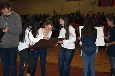 ORRHS Class Olympics
It was freshmen vs. sophomores vs. juniors vs. seniors on March 4 during the ORRHS Class Olympics. The four grades competed against each other in games like the egg toss, Pictionary, and the three-legged race for a cash deposit into their class bank account. Seniors took first place that day. Photos by Jean Perry
