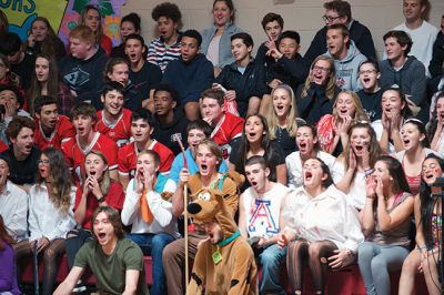 ORR Homecoming Week
Homecoming week always brings along the Friday afternoon pep rally at ORR High School when groups of students from each grade perform a skit, competing against each other for the top spot. Here, a senior performs in a skit based on the animated film Mulan. Photo by Colin Veitch 
