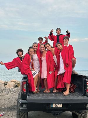 Senior Sunset
Members of the Old Rochester Regional graduating class visited Ned's Point the evening after the Senior Parade to enjoy the last senior sunset together. Photo by Ellen Scholter-Walker
