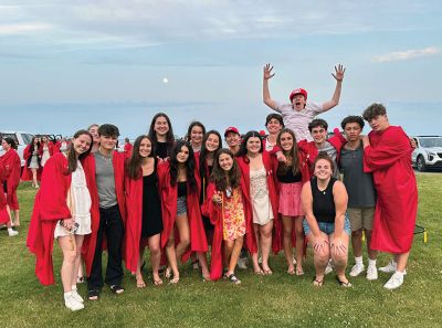 Senior Sunset
Members of the Old Rochester Regional graduating class visited Ned's Point the evening after the Senior Parade to enjoy the last senior sunset together. Photo by Ellen Scholter-Walker
