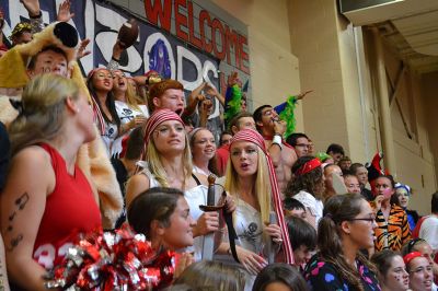 ORR Spirt Week
It was seniors versus juniors versus sophomores versus freshman at the Old Rochester Regional High School Homecoming Pep Rally on Friday, October 17. Every year, each grade competes against each other for best skit, traditionally an ORR-themed parody of a movie. Can you guess what each grade level chose for their skit? Photos by Jean Perry
