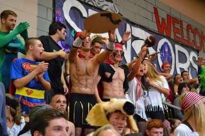 ORR Spirt Week
It was seniors versus juniors versus sophomores versus freshman at the Old Rochester Regional High School Homecoming Pep Rally on Friday, October 17. Every year, each grade competes against each other for best skit, traditionally an ORR-themed parody of a movie. Can you guess what each grade level chose for their skit? Photos by Jean Perry
