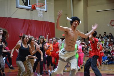 ORR Spirt Week
It was seniors versus juniors versus sophomores versus freshman at the Old Rochester Regional High School Homecoming Pep Rally on Friday, October 17. Every year, each grade competes against each other for best skit, traditionally an ORR-themed parody of a movie. Can you guess what each grade level chose for their skit? Photos by Jean Perry

