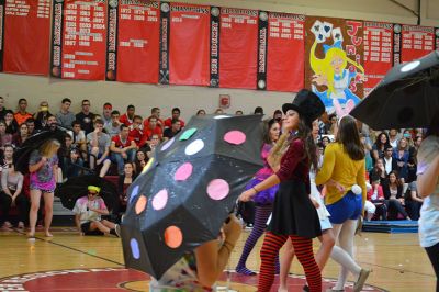 ORR Spirt Week
It was seniors versus juniors versus sophomores versus freshman at the Old Rochester Regional High School Homecoming Pep Rally on Friday, October 17. Every year, each grade competes against each other for best skit, traditionally an ORR-themed parody of a movie. Can you guess what each grade level chose for their skit? Photos by Jean Perry
