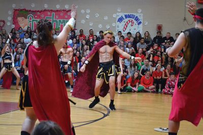 ORR Spirt Week
It was seniors versus juniors versus sophomores versus freshman at the Old Rochester Regional High School Homecoming Pep Rally on Friday, October 17. Every year, each grade competes against each other for best skit, traditionally an ORR-themed parody of a movie. Can you guess what each grade level chose for their skit? Photos by Jean Perry
