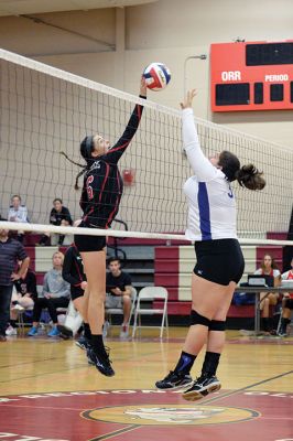 ORR Girls’ Volleyball Team
The ORR Girls’ Volleyball Team gave it their best on September 14 versus Fairhaven, but lost the third game in the series. They are at a loss of 1-3 games so far in the five-game series, but still have a chance at the overall win. Photos by Colin Veitch
