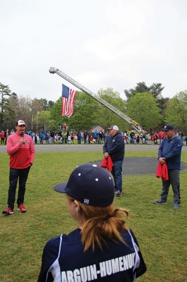 Old Rochester Youth Baseball League
The first Opening Day since 2019 brought out Old Rochester Youth Baseball League players and their families on Saturday morning in Rochester. A parade began at the Dexter Lane baseball complex and made its way to Gifford Park, where ORYB’s David Arancio recognized the many years of service from Derek Mello, Peter Vieira and David Nelson, who all threw ceremonial first pitches. Players in their final season were also recognized. Photos by Mick Colageo
