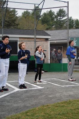 Old Rochester Youth Baseball League
The first Opening Day since 2019 brought out Old Rochester Youth Baseball League players and their families on Saturday morning in Rochester. A parade began at the Dexter Lane baseball complex and made its way to Gifford Park, where ORYB’s David Arancio recognized the many years of service from Derek Mello, Peter Vieira and David Nelson, who all threw ceremonial first pitches. Players in their final season were also recognized. Photos by Mick Colageo
