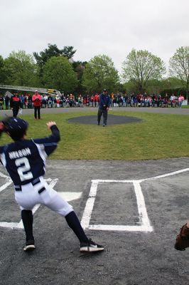 Old Rochester Youth Baseball League
The first Opening Day since 2019 brought out Old Rochester Youth Baseball League players and their families on Saturday morning in Rochester. A parade began at the Dexter Lane baseball complex and made its way to Gifford Park, where ORYB’s David Arancio recognized the many years of service from Derek Mello, Peter Vieira and David Nelson, who all threw ceremonial first pitches. Players in their final season were also recognized. Photos by Mick Colageo
