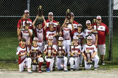 Old Rochester Youth Baseball 11U All-Stars
The Old Rochester Youth Baseball 11U All-Stars took the championship for their division.
From left, front row: Charlie Connelly, Camden Vallee, Everett Hale, John Bongiorno, Brayden Pease, and Landon Bindas. Middle row: Javani Scherer, Connor Nelson, James Devoll, Malcom Bean, Owen Tiernan, and Kaidyn Costa. Back row: Milton Pease, Bryan Hale, Travis Andrade, and Dale Bindas. Photo courtesy ORYB

