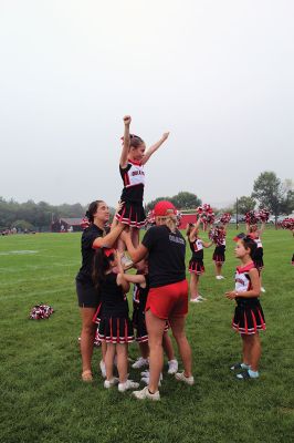 Old Rochester Youth Football
Cheerleaders as well as football players are digging into the fall season, as the Old Rochester Youth Football program hosted Dighton-Rehoboth for a set of age-group games on Sunday at the high school football field. Photos by Mick Colageo
