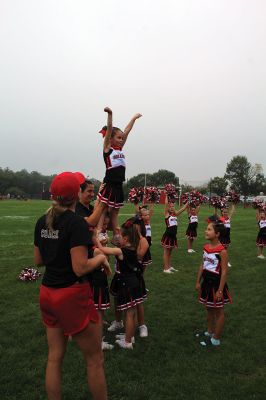 Old Rochester Youth Football
Cheerleaders as well as football players are digging into the fall season, as the Old Rochester Youth Football program hosted Dighton-Rehoboth for a set of age-group games on Sunday at the high school football field. Photos by Mick Colageo
