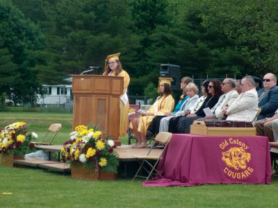 Old Colony Graduation
On Sunday, June 3, the class of 2012 graduated from Old Colony Regional Vocational Technical High School in Rochester. Donned in gowns of cranberry and gold, the graduates participated in a ceremony that was just about an hour along, and highlighted by several speeches. Photos by Laura Fedak Pedulli. 
