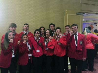 Old Colony SkillsUSA
Nine Old Colony SkillsUSA members attended the annual Fall State Leadership Conference in Marlborough on November 20. The members each earned the prestigious SkillsUSA Massachusetts Leadership Award, the highest leadership award offered in the state. Photo by Elizabeth Jerome
