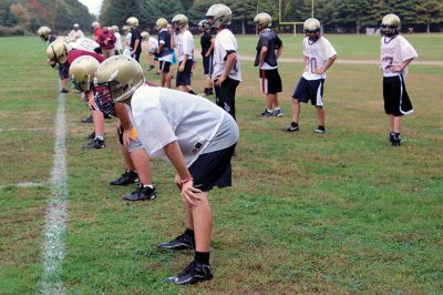 Old Colony Football
The Old Colony football team is off to its best start in years, even after last week’s loss to Upper Cape. Head Coach Bryce Guilbeault said his team plays hard every down, and he expects big things from them. “I think this is the best team since I’ve been at Old Colony. This is the most talented team we’ve had.” Photo by Nick Walecka.
