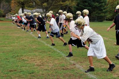 Old Colony Football
The Old Colony football team is off to its best start in years, even after last week’s loss to Upper Cape. Head Coach Bryce Guilbeault said his team plays hard every down, and he expects big things from them. “I think this is the best team since I’ve been at Old Colony. This is the most talented team we’ve had.” Photo by Nick Walecka.
