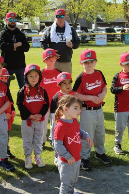 Opening Day of Old Rochester Youth Baseball
Opening Day of Old Rochester Youth Baseball brought out the crowds to hail the march from the Dexter Lane fields over to Gifford Park for ceremonies, including recognition for 12-year-old players entering their final year of little league. Photos by Mick Colageo
