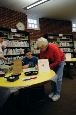 Library Crafts
On Saturday, December 19, 2009, the Mattapoisett Free Public Library hosted a ornament-making session. Children made seaside-themed holiday ornaments that included seashells, starfish, whelks, and everyone's favorite, Salty the Seahorse. Photo by Felix Perez.
