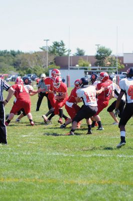 ORR Football
Old Rochester Regional beat Lee High 21-7 last weekend in its season opener. The Bulldog defense held Lee to 77 total yards. Photo by Felix Perez. 
