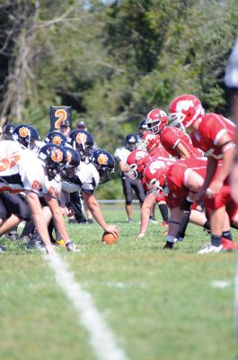 ORR Football
Old Rochester Regional beat Lee High 21-7 last weekend in its season opener. The Bulldog defense held Lee to 77 total yards. Photo by Felix Perez. 
