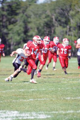 ORR Football
Old Rochester Regional beat Lee High 21-7 last weekend in its season opener. The Bulldog defense held Lee to 77 total yards. Photo by Felix Perez. 
