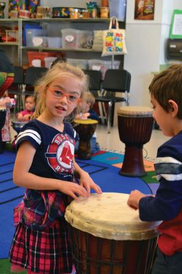 Otha Day
Drum master Otha Day spent the day with Rochester Memorial School students on November 21, giving lessons on rhythm and handing out percussion instruments, including drums and shakers, during drumming workshops held throughout the day. Photos By Jean Perry
