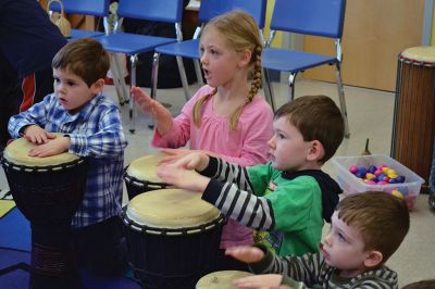 Otha Day
Drum master Otha Day spent the day with Rochester Memorial School students on November 21, giving lessons on rhythm and handing out percussion instruments, including drums and shakers, during drumming workshops held throughout the day. Photos By Jean Perry
