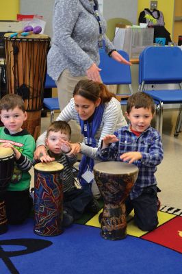 Otha Day
Drum master Otha Day spent the day with Rochester Memorial School students on November 21, giving lessons on rhythm and handing out percussion instruments, including drums and shakers, during drumming workshops held throughout the day. Photos By Jean Perry
