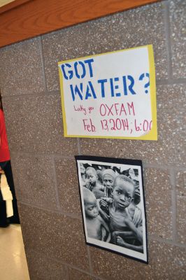 Oxfam Fundraising Banquet
At the Old Rochester Regional Junior High School on February 13, guests of the Oxfam fundraising banquet got a taste of world hunger when they symbolically experienced the inequitable distribution of wealth and resources during a dinner of either just rice, rice or beans, or a full meal of rice, beans, and baked fish, determined at random by which ticket guests received at the door. Photo by Jean Perry
