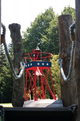 Salty's Fun-o-Rama
The Mattapoisett Land Trust will be unveiling a new playground on August 15 in Dunseith Gardens, home of Salty the Seahorse. The playground was a collective effort from various Mattapoisett residents, who donated time and materials. Photo by Paul Lopes.
