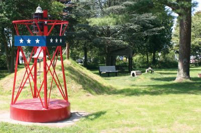 Salty's Fun-o-Rama
The Mattapoisett Land Trust will be unveiling a new playground on August 15 in Dunseith Gardens, home of Salty the Seahorse. The playground was a collective effort from various Mattapoisett residents, who donated time and materials. Photo by Paul Lopes.
